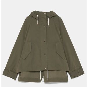 Zara Hooded Oversized Jacket XS